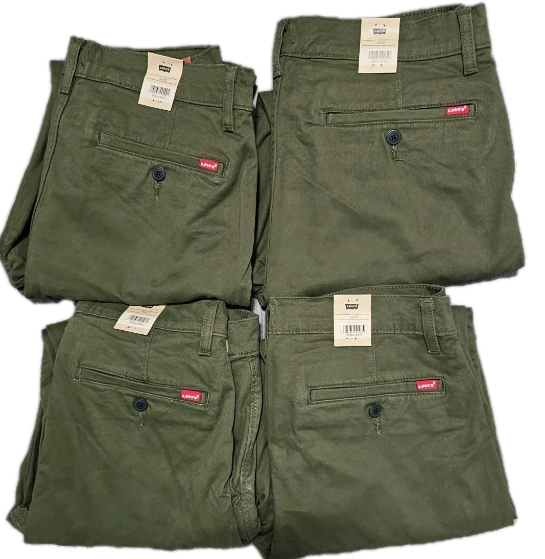 Levis Mens XX Chino Standard Taper Stretch Olive Green Trouser All Sizes
Opens in a new window or ta