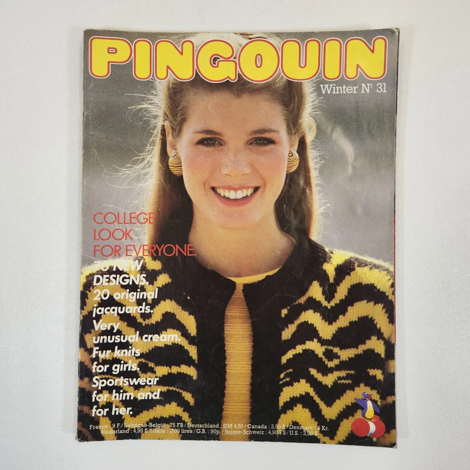 Pingouin Knitting Magazines Lot of 3 Kids Children Knit Patterns Sweaters 1980s - Image 4 of 4