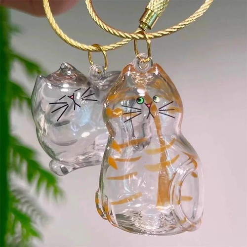 Niedliche Katze SchlĂŒsselanhĂ€nger Mini Aufbewahrungsbox AnhĂ€nger Rucksack Charm Tierhaar Halter Geschenk - Bild 20 von 31