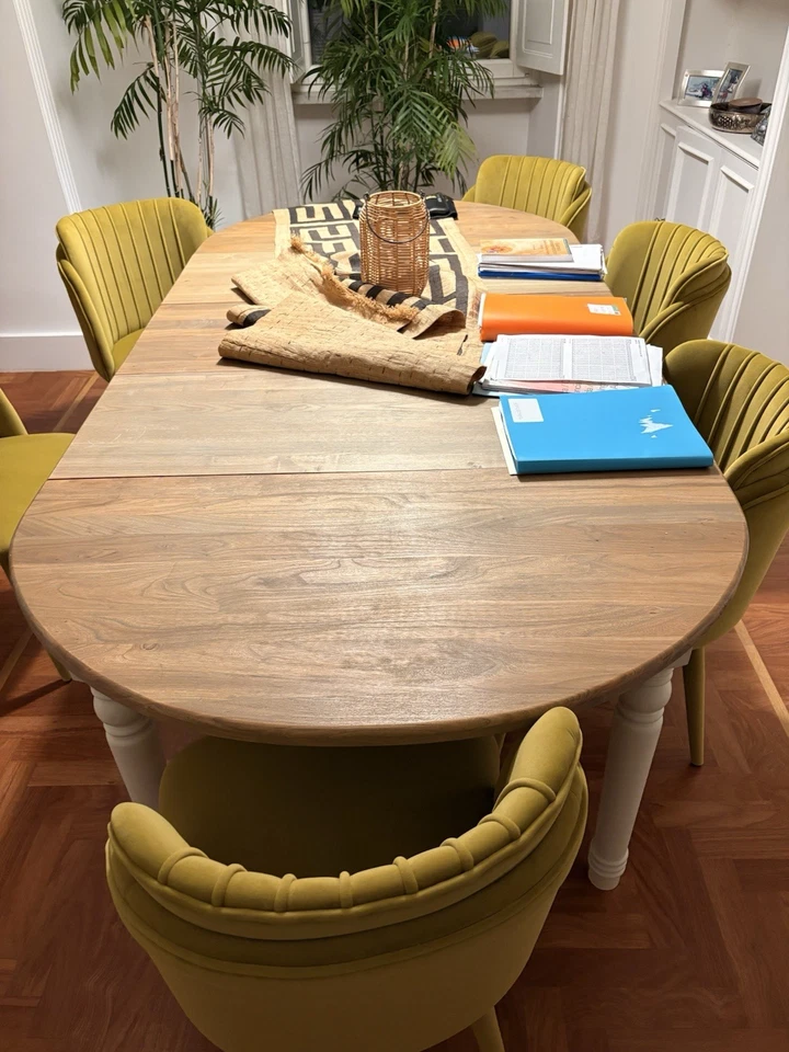 tavolo tondo allungabile fino 250 di lunghezza, provenzale, usato, ottimo stato - Immagine 4 di 4