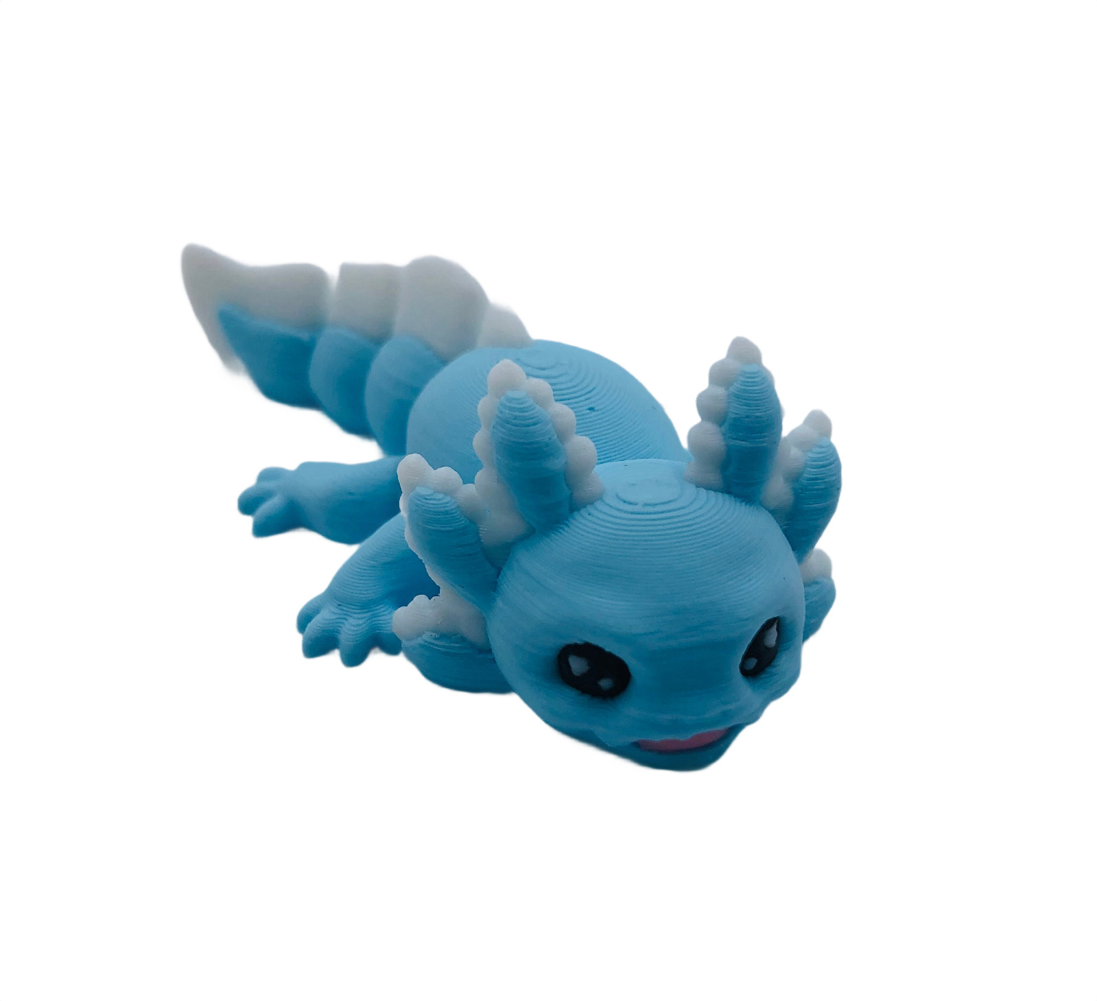 Set of 4 3D Printed Axolotl Pop Axo Cute Adorable Baby Mud Puppy White US Made