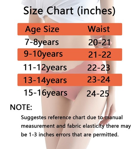 Teen Girls Seamless Underwear Tagless No Show Panties for Teens Pack of 8 Siz... - Picture 5 of 6