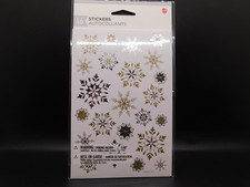 American Greetings Gold  silver snowflakes stickers various sizes 46pcs