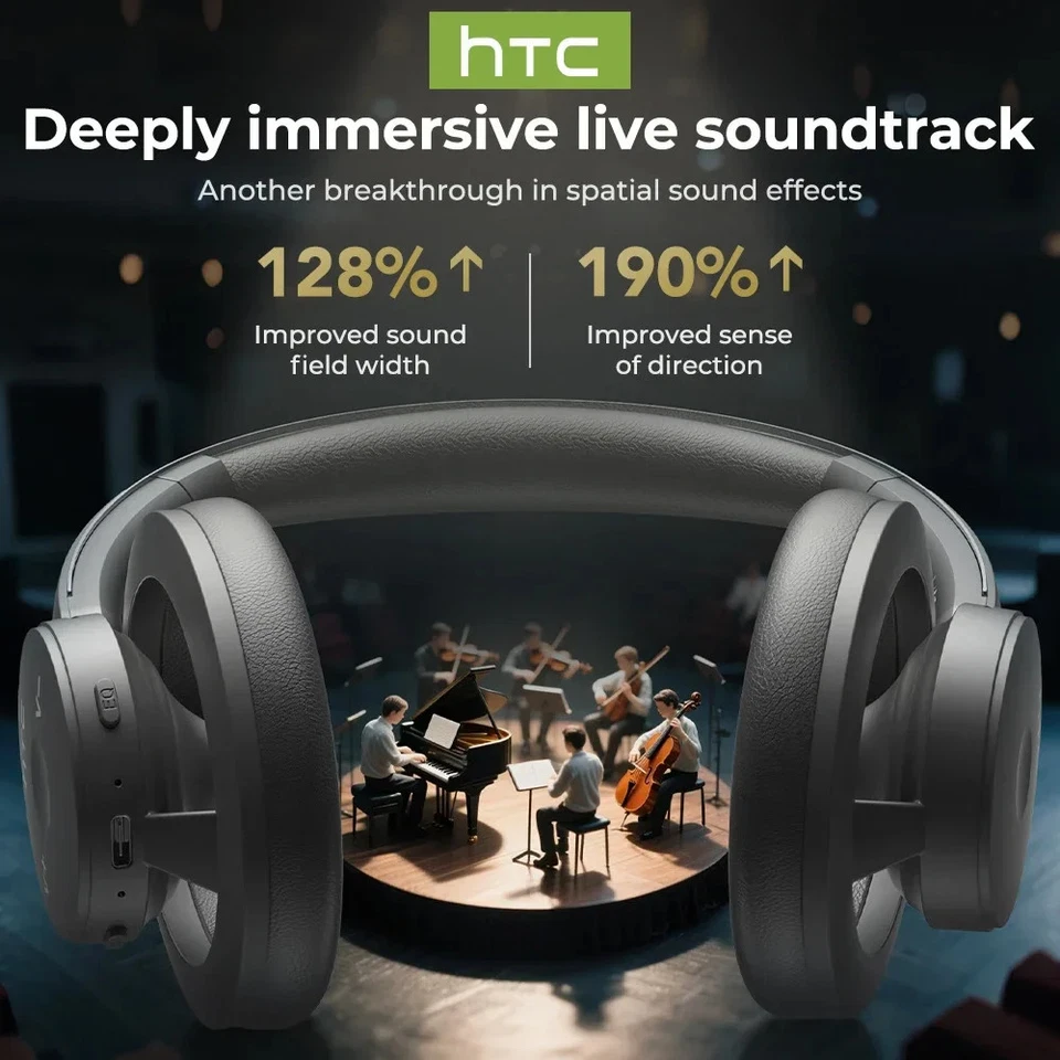 Auriculares inalámbricos HTC Open-Ear | Traductor AI plegable Bluetooth V6.0 Foto 2 de 4