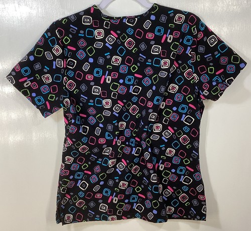 Blusa Médica Mujer Talla S Pequeña Formas Geométricas Negro Azul Rosa Lima Blanco Gris - Imagen 3 de 3