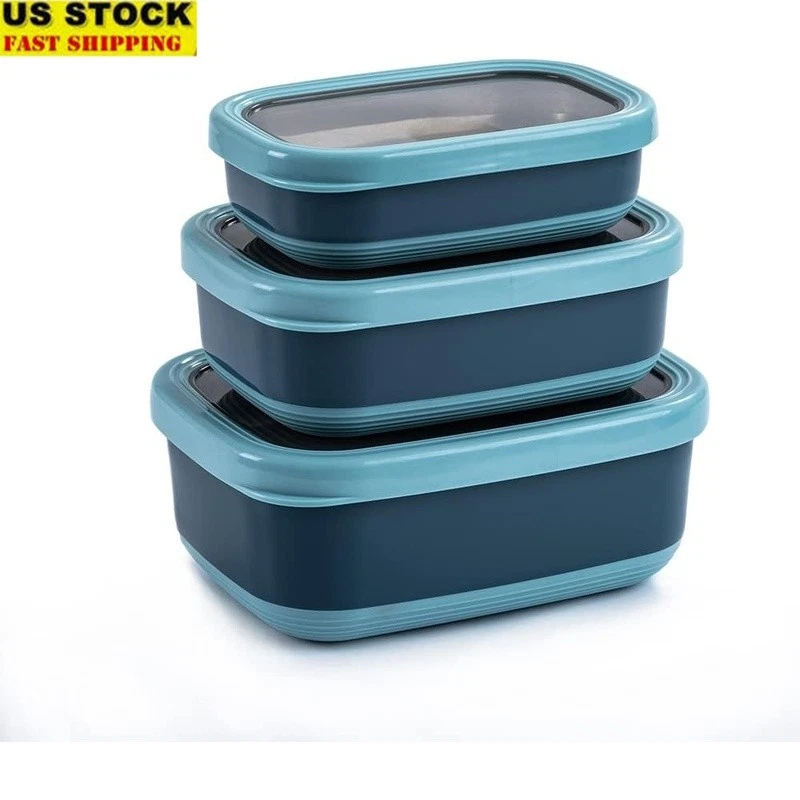 Leakproof Stainless Steel Food Containers Set Nesting Meal Prep Storage BPA-Free