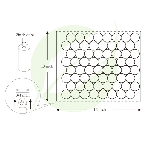 2 PACK 984ft x 16" Air Cushion Machine Film Bubble Pillow Packaging Padding Roll image 2