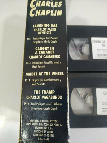 Charles Chaplin Charlot Faux Dentiste + Tramoyiste De Cinéma VHS Cinta - Photo 4/4