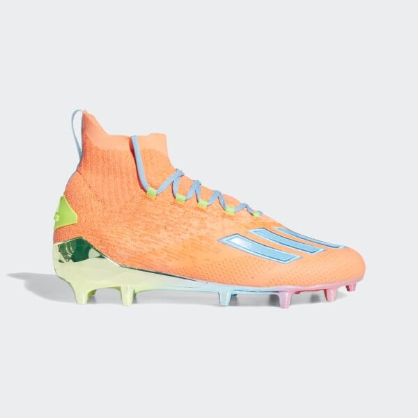orange adidas football cleats