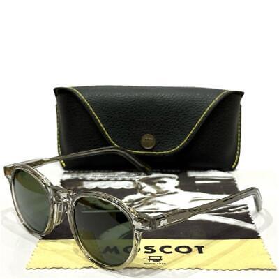 MOSCOT MILZEN 46 22-145 SUNGLASSES LIGHT GREY FRAME GREEN MOSCOT MILZEN 46 22-145 SUNGLASSES LIGHT GREY FRAME GREEN