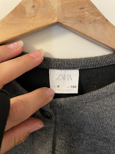 Girls Zara Age 9 Jumper All In One Outfit Jumpsuit Playsuit Grey - Picture 2 of 2