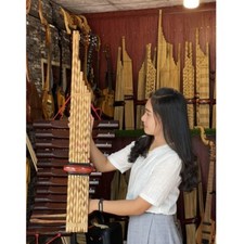 Musical Folk Khaen Bamboo Tradition Craft Good Sound Professional Pattern Key Am