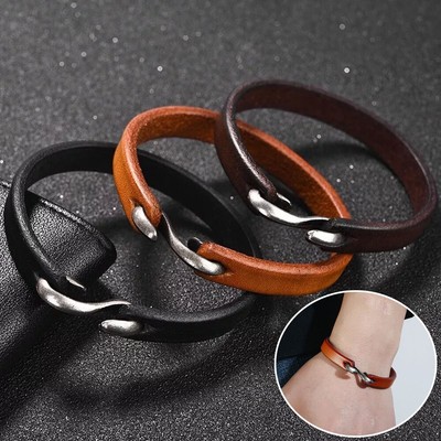Leather Bracelets Bangle Men Women Vintage Handmade Bracelet Jewelry Gifts