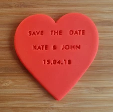 Custom Save the Date cookie Stamper Fondant Embosser With Handle Personalized