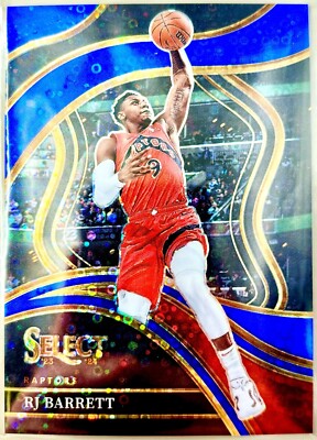 RJ Barrett /25 2023/24 Panini Select Courtside BLUE DISCO #201 Raptors Rare...