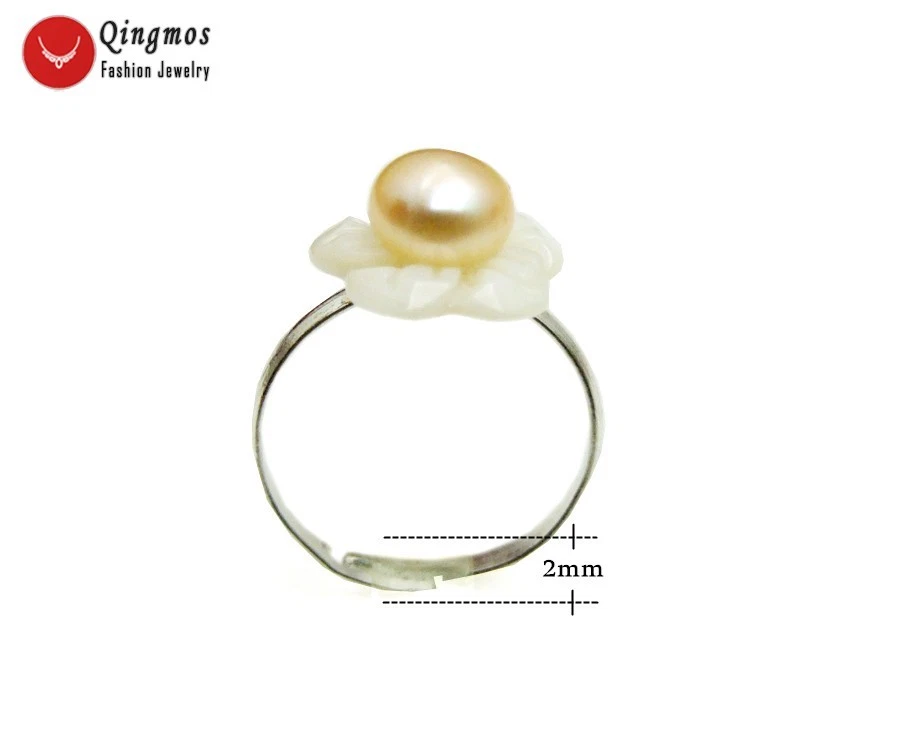 Flat pearl best sale ring