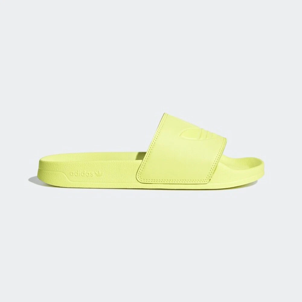 Adidas yellow sliders hot sale