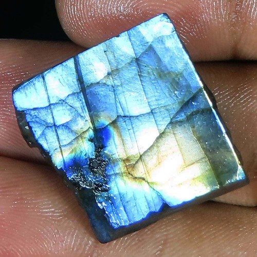Lots de pierres précieuses de labradorite à facettes : pierres flashy pour la fabrication de bijoux, 7 pièces - France