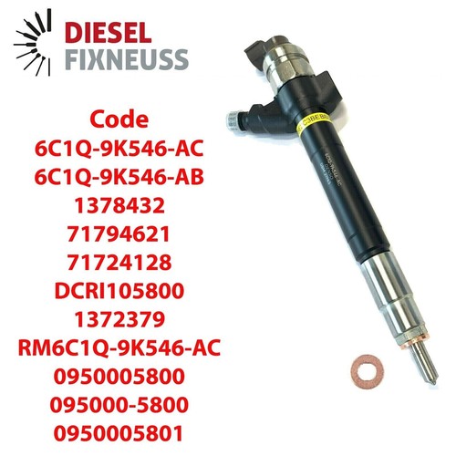 4x 6C1Q-9K546-AC Injecteur Denso Ford Transit 2.2 TDCI Peugeot Boxer 095000 - Bild 3 von 12
