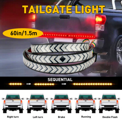 60'' FULL LED Truck Strip Tailgate Light Bar Brake Flowing Turn Signal Pickup Car