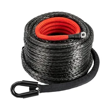 Synthetic Winch Rope Car Tow Recovery Breaking Cable Winch Rope w Hook 23809lbs
