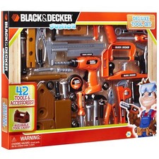 Black Decker Junior Deluxe Tool Set with Toolbox - 42 Tools Accessories