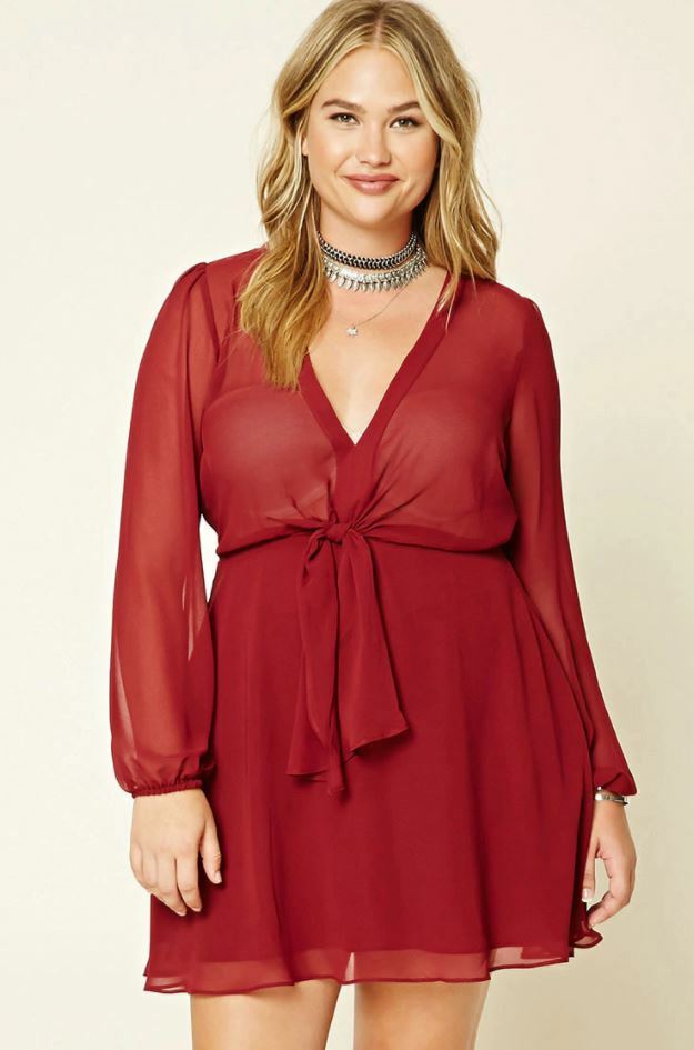 burgundy dress from forever 21 Forever 21 Two-Tone Maxi Slip Dress