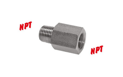 Verlängerung mit NPT-Gewinde, bis 345 bar, Stahl vz.*, Nippel, NPT-Verlängerung