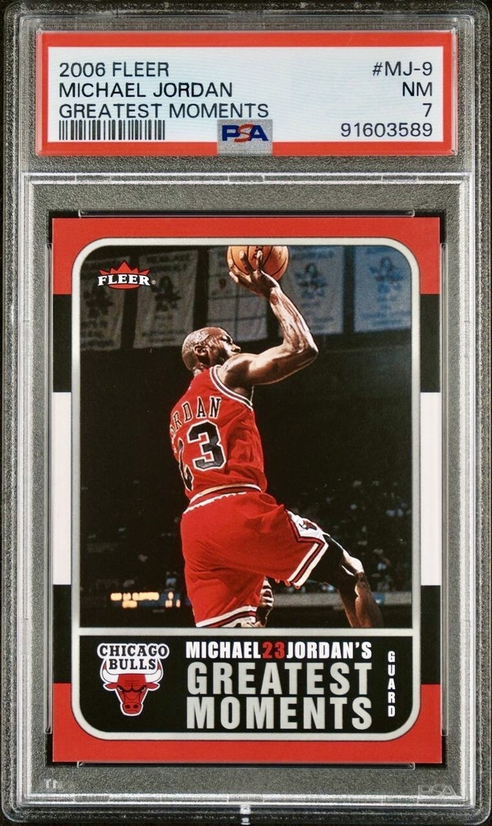 その他 Fleer Michael Jordan DOE PSA 9 2006 Fleer Greatest Moments #MJ-9 Michael Jordan PSA 7 RARE