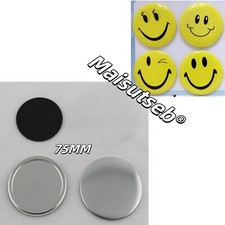 3" 75MM Rubber Magnetic Card DIY Rubber Magnetic Button Maker 100 Sets/Pack