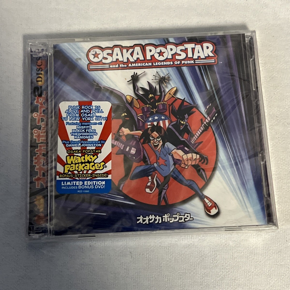 TOPPS WACKY PACKAGES 2006 OSAKA POPSTAR BONUS STICKER & CD RARE
