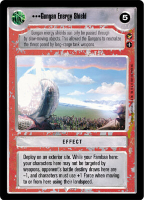 4x  Gungan Energy Shield - Common Ungraded Theed Palace - Limited - BB