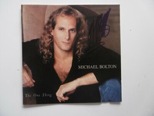 Michael Bolton autograph signed CD booklet "The One Thing"