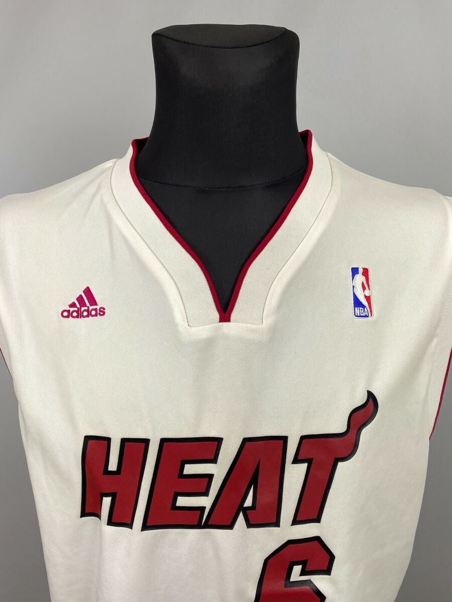MIAMI HEAT BASKETBALL SHIRT JERSEY ADIDAS sz S MEN 6 LEBRON JAMES