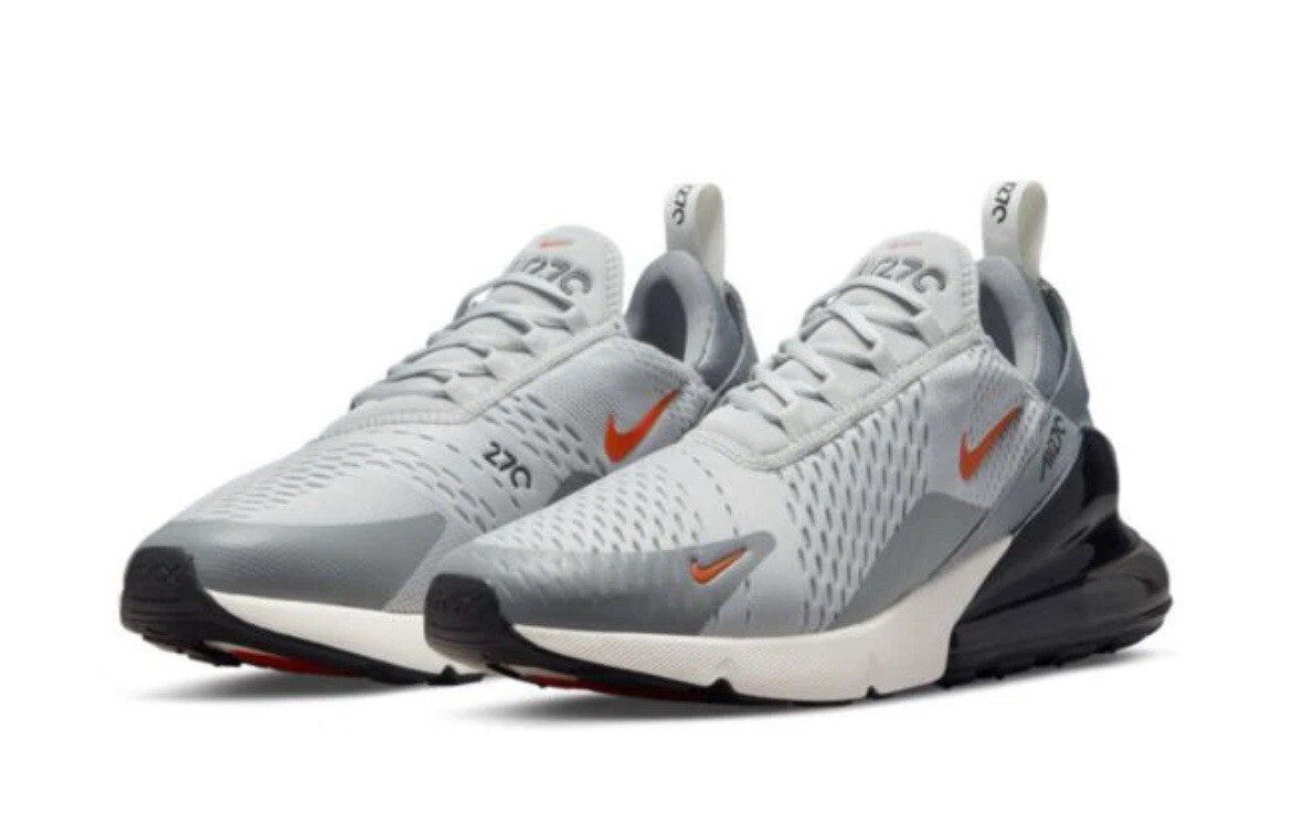 Nike Air Max 270 SC Grey Sail Orange Mens Size US Shoes Runners