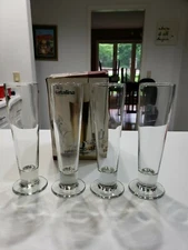 * 4 * Libbey Catalina Footed Pilsner Beer Glass - 14 oz