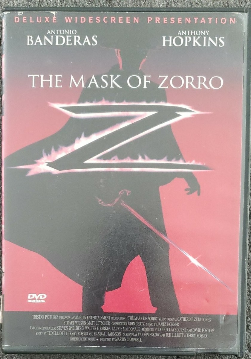The Mask of Zorro DVD 1998 Widescreen Ex-Blockbuster Antonio