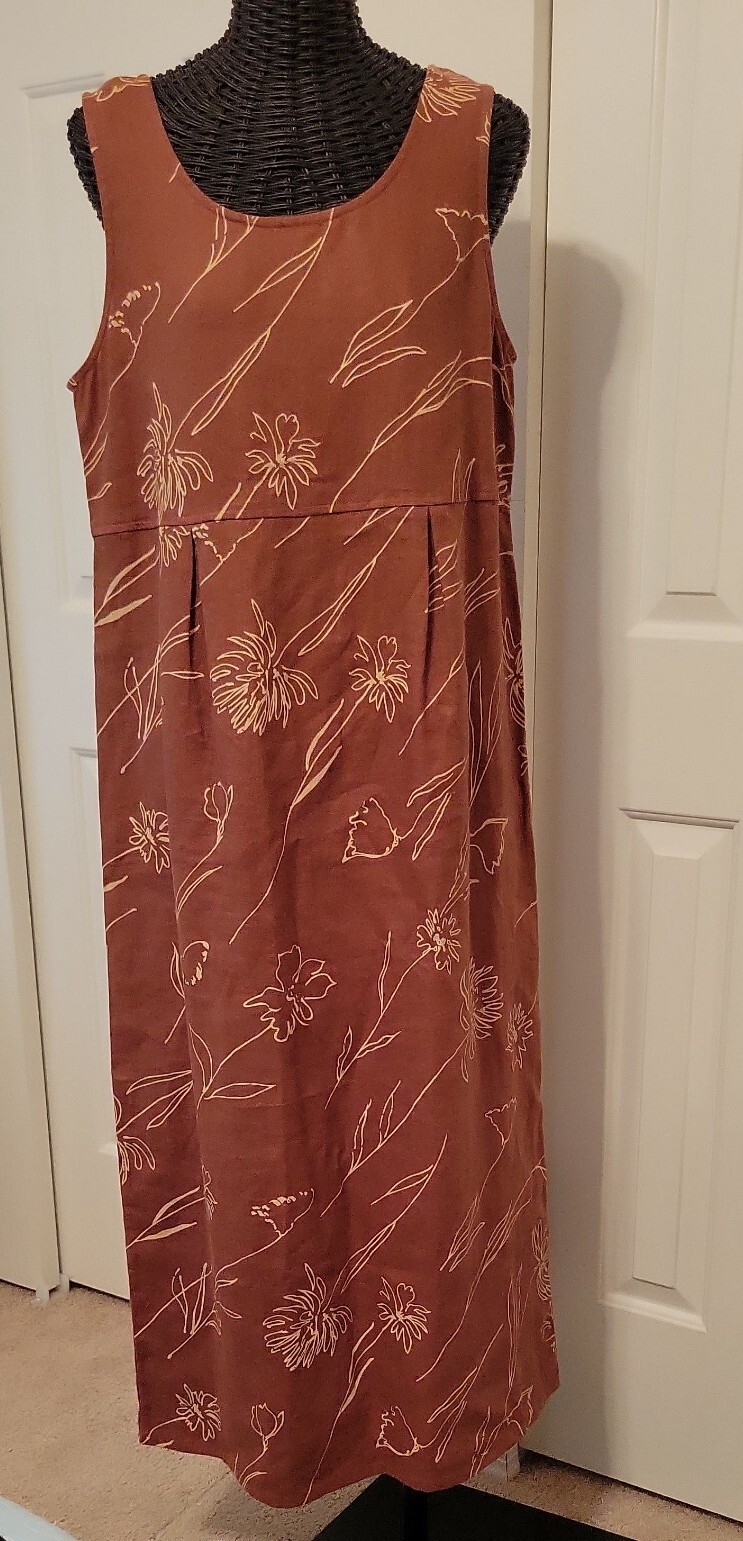 Uniform John Paul Richard Linen Maxi Dress Size M Col… Gem