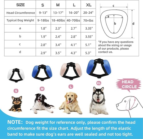 Stylish White Dog Earmuffs - Top 29dB NRR for Protection from Loud Noises - Picture 7 of 8