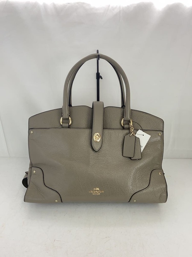 Coach handbag all leather Gray Used