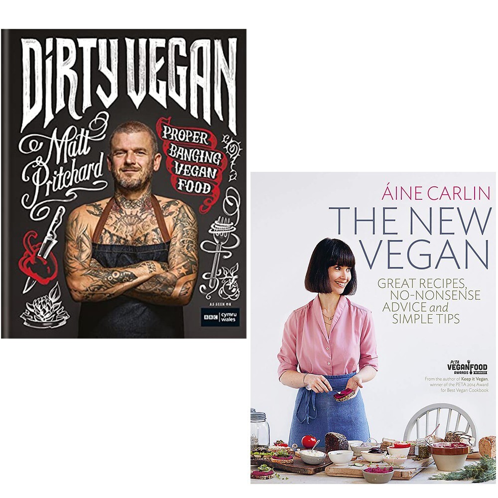 Dirty Vegan Proper Banging Matt Pritchard, New Vegan Áine Carlin 2 Books Set NEW