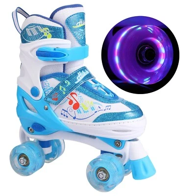 MARKENLOS Kinder Rollschuhe Verstellbar Roller Skates für Mädchen & Jungen Rollerskates