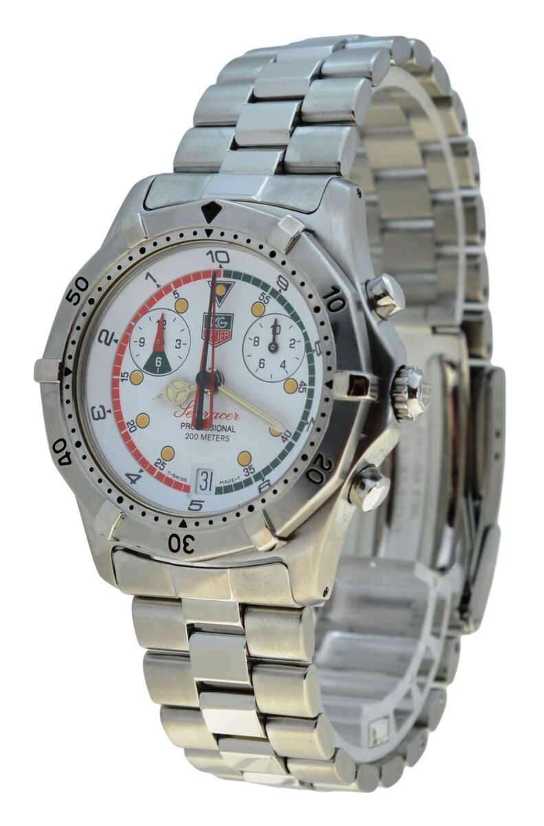 RARE 38mm Tag Heuer Searacer Professional 2000 White Dial RARE 38mm Tag Heuer Searacer Professional 2000 White Dial