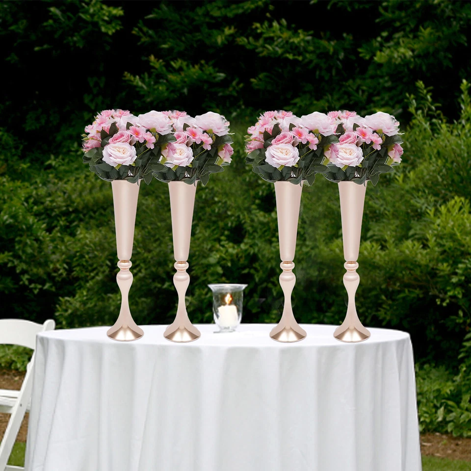 4 шт. Свадебные Центральные Элементы Реквизит Цветочные Вазы Стол Событие Вечеринка Сцена Высокая Ваза - Изображение 3 из 4