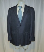 Canali 1934 Siena Blue Nailshead Current Silk Blend Two Button Sport Coat 46L