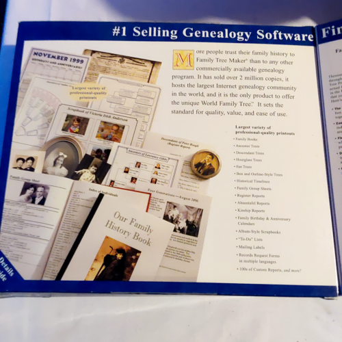 Family Tree Maker Version 5 10-CD Gift Set PC WIN 95/98 Broderbund NEW - Picture 9 of 13
