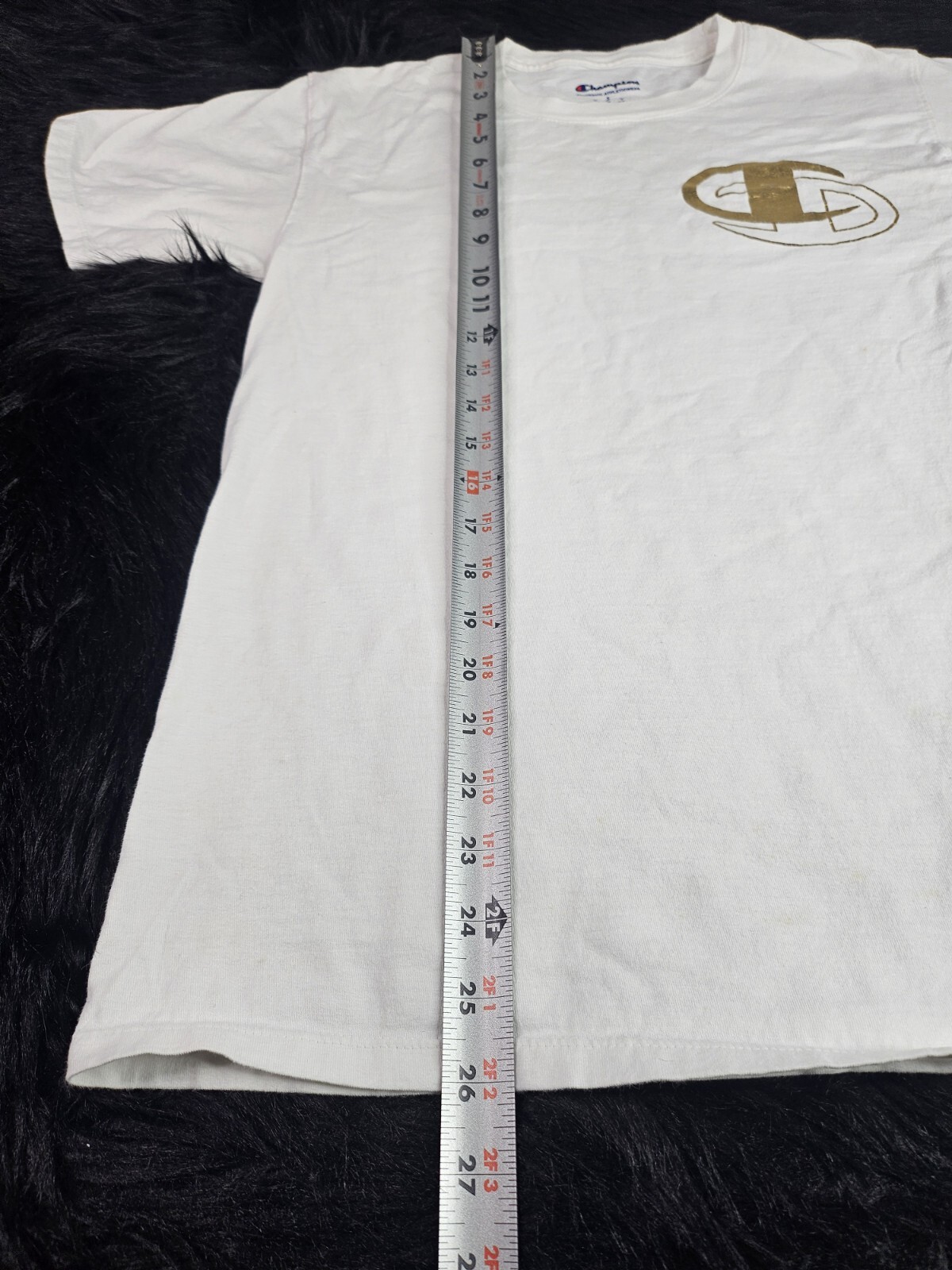 Champion T-Shirt Boys Youth (S Short Sleeve Authentic Athleticwear Graphic White image 8