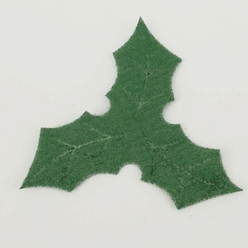 Green Holly for cards & Decorations, Ideal for kids craft, Xmas, Pk of 10  - Picture 2 of 2