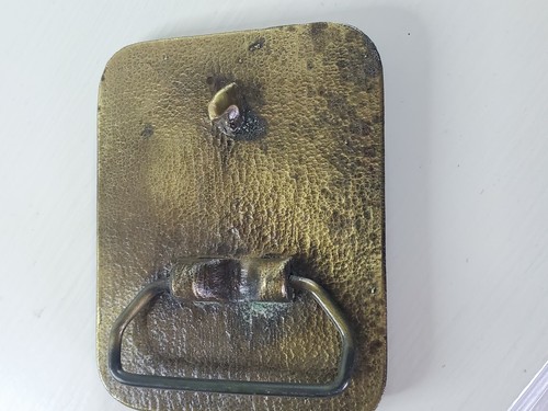 WALK OF FAME~Vintage June 17 1979 Hollywood Park Horse Racing Brass Belt Buckle - Picture 3 of 3