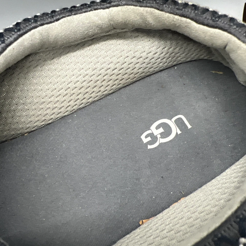 UGG Men's Tasman Molded Logo Slippers Size 12 Nylon Grey Upper Pre Owned - Image 3 of 4